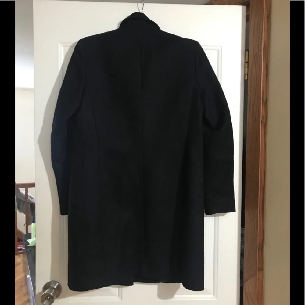 Maje Dark Blue Blazer/coat with burgundy lapel - Picture 5 of 16